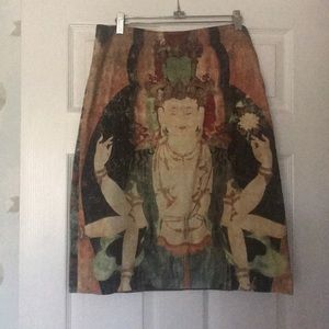 Barely worn knee-length velvet skirt